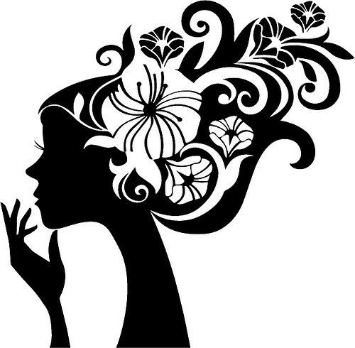 Силуэт девушки в профиль