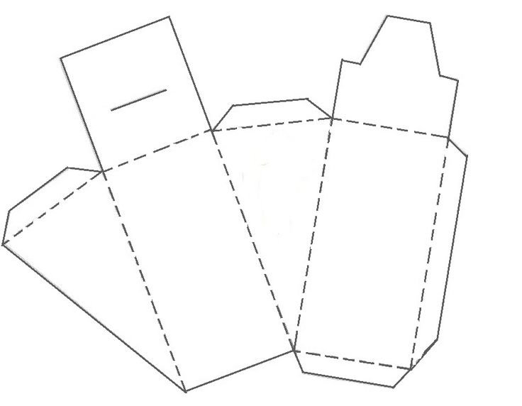 Схема бумажной коробочки