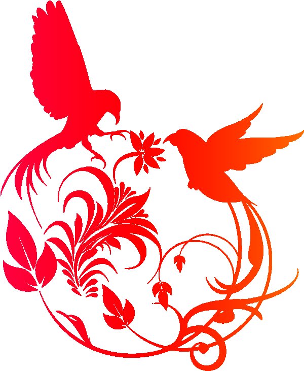 Трафарет птицы