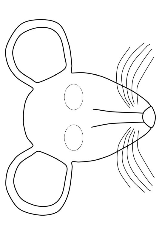 Маска мышки для раскрашивания