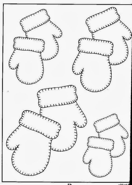 Новогодняя аппликация шаблон