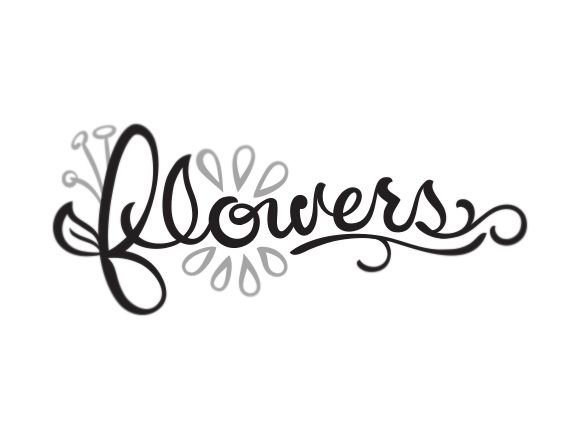 Flowers красивым шрифтом