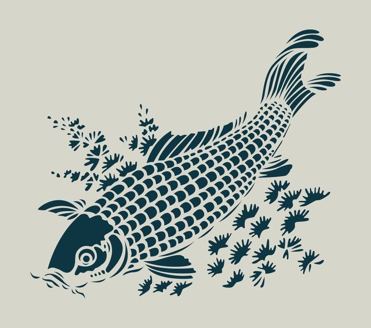 Трафарет рыбы