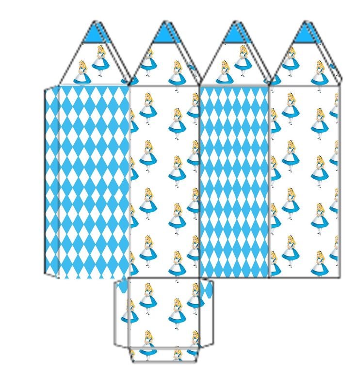 Развертка коробочки конфет