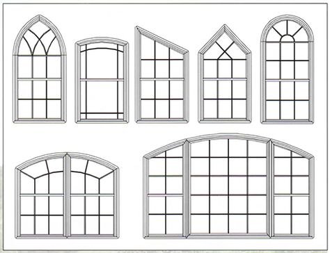Арочное окно чертеж