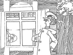 Раскраска Простоквашино Печкин