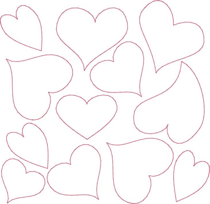 Трафарет сердечки