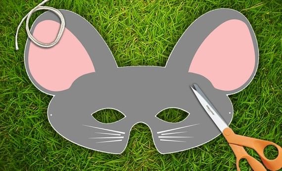 Маска мыши из картона
