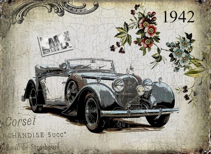 Машины в винтажном стиле