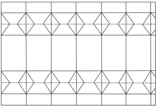 Развертка коробки в форме конфеты