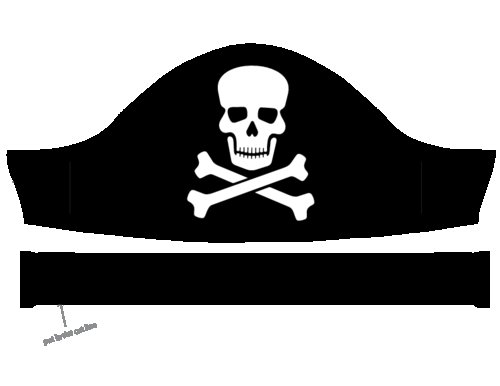 Трафарет пиратской треуголки