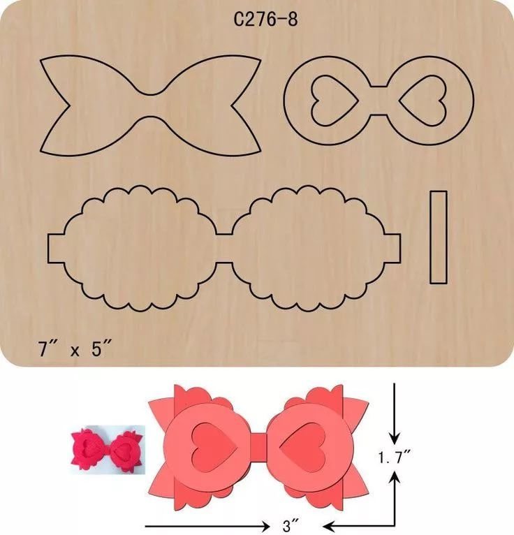 Трафареты для заколок из фоамирана