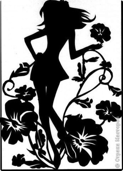 Силуэты цветов