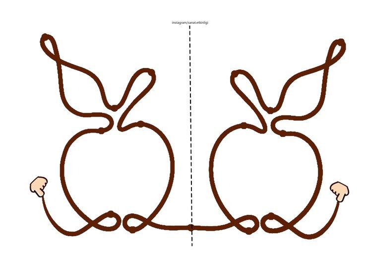 Рисование веревочкой.