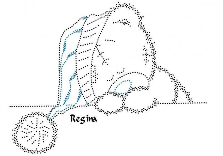 Трафарет медведя для вышивания