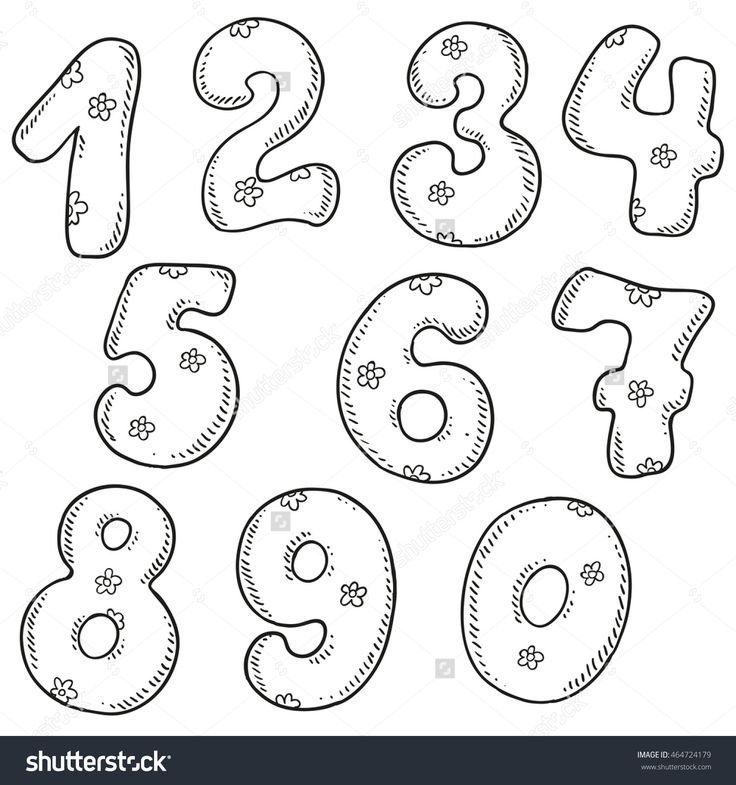 Шаблоны цифр для фетра