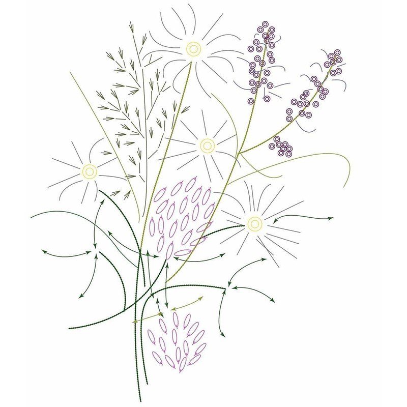 Эскизы для вышивки лентами