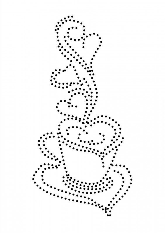 Шаблоны для страз точками