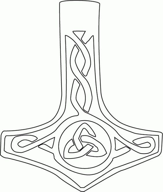 Кельтский орнамент молот тора