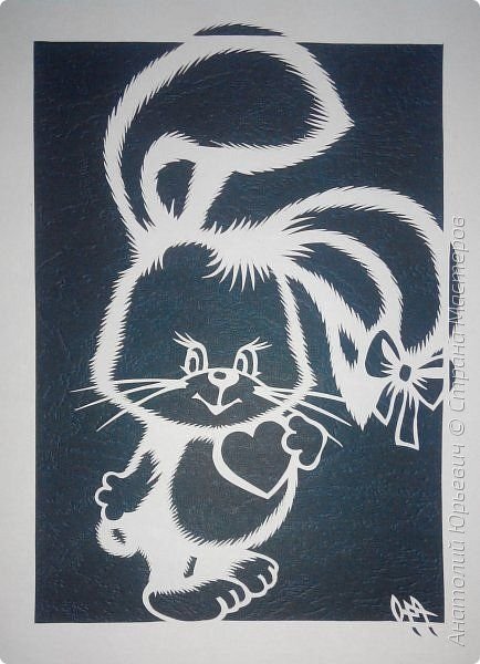 Вытынанки кот и кролик