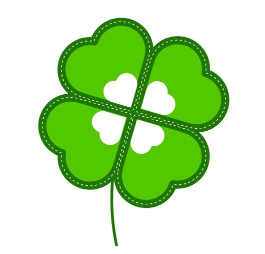 Клевер трафарет для броши