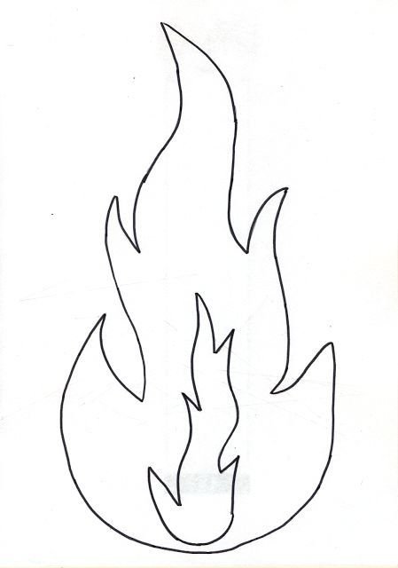 Трафарет пламя