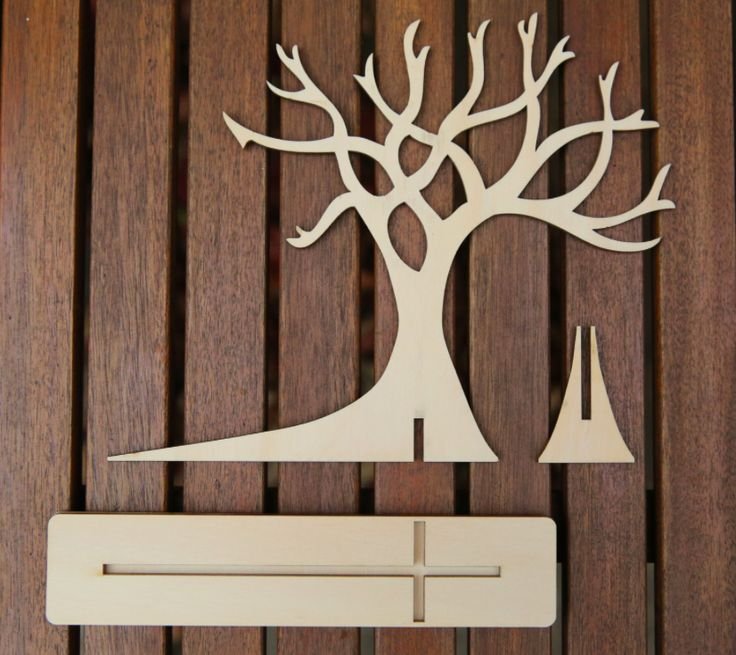 Дерево лазерная резка макет