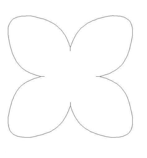 Трафареты лепестков цветов