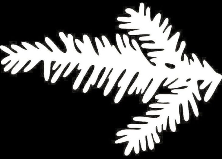 Новогодние украшения на окна ветки