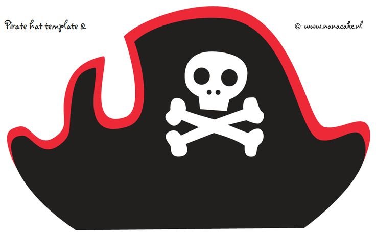 Трафарет пиратской треуголки