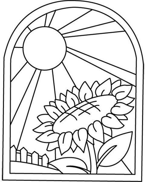 Витражи для раскрашивания детям