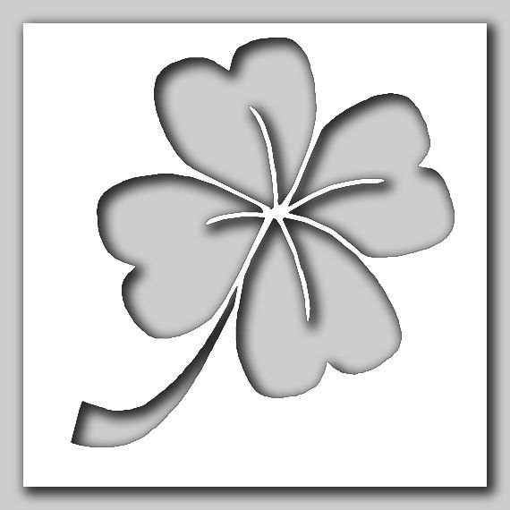 Трафарет Клевер четырехлистный
