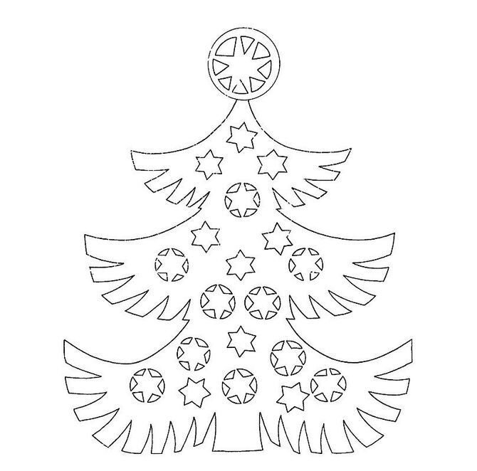 Новогодние украшения на окна трафареты