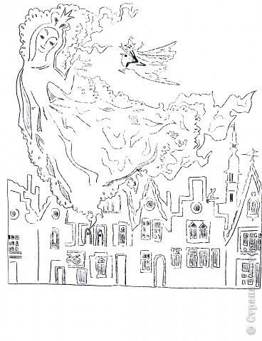 Кай и Герда трафареты на окна