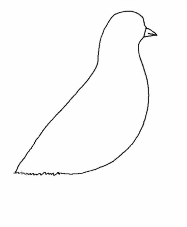 Тело птицы трафарет
