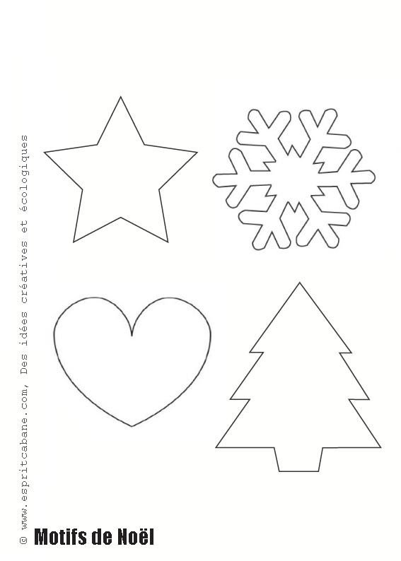 Трафареты для новогодних украшений из фетра