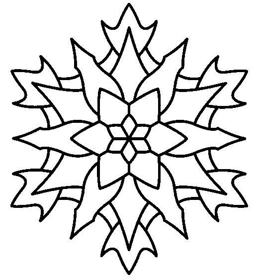 Снежинки для витражных красок трафарет