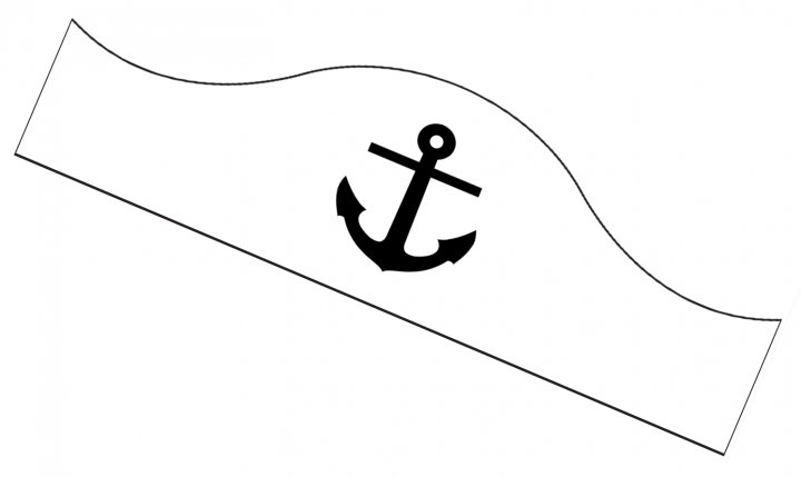 Шляпа пирата трафарет