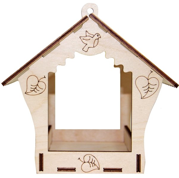 Трафарет кормушки для птиц из фанеры