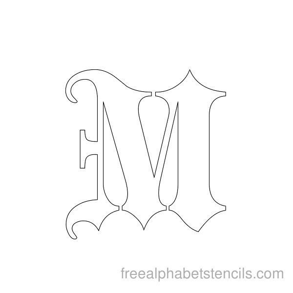 Трафареты готических букв