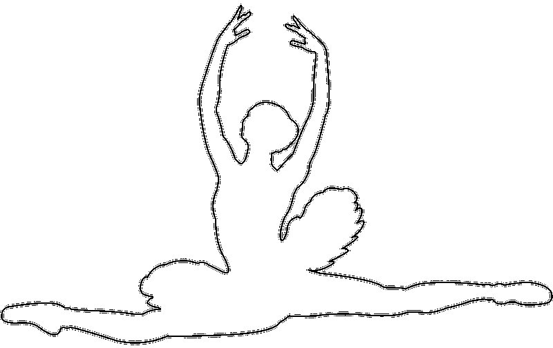 Балерины новогодние трафареты