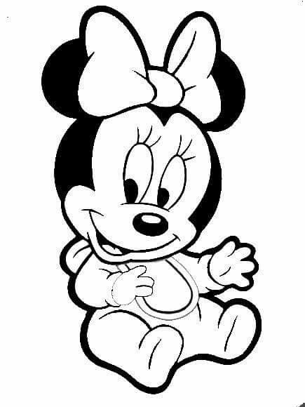 Мини Маус малышка раскраска