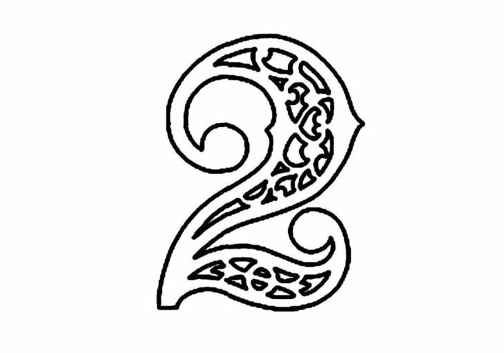 Цифры с орнаментом