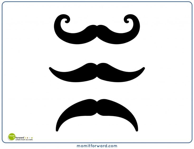 Усы трафарет для вырезания