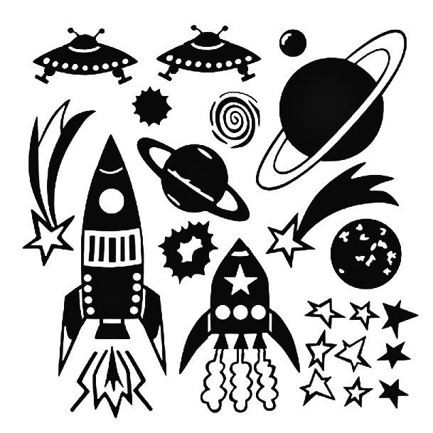 Трафареты космос для вырезания