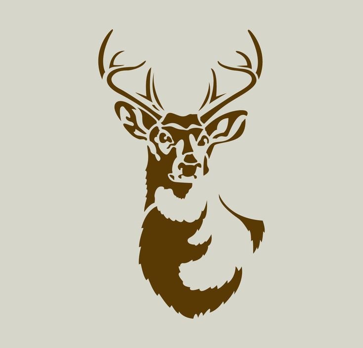 Выжигание головы оленя по дереву