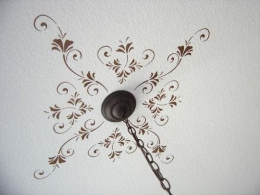 Натяжные потолки с узорами