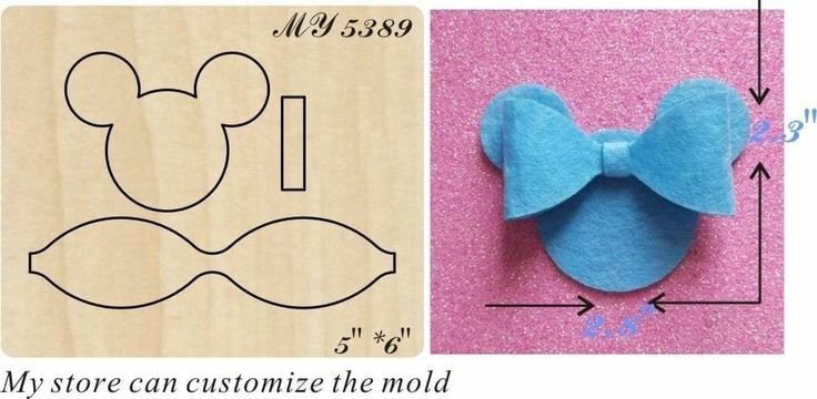Выкройка бантика