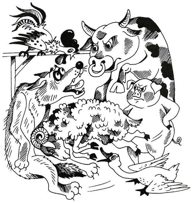 Сказка зимовье раскраска