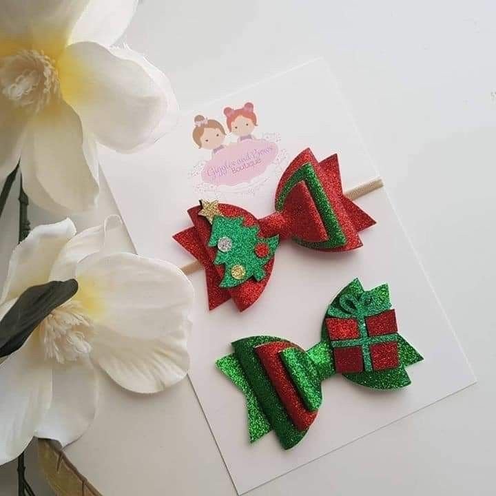 Новогодние заколки для волос